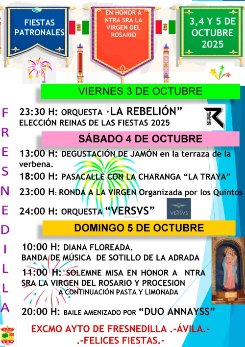 Fiestas de Ntra. Sra. Del Rosario 2025 Fresnedilla