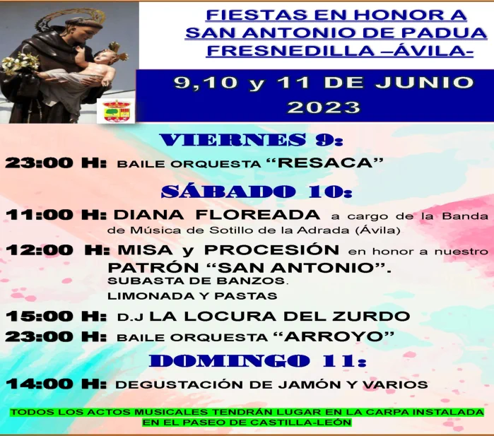 Fiestas en Honor a San Antonio de Padua 2023